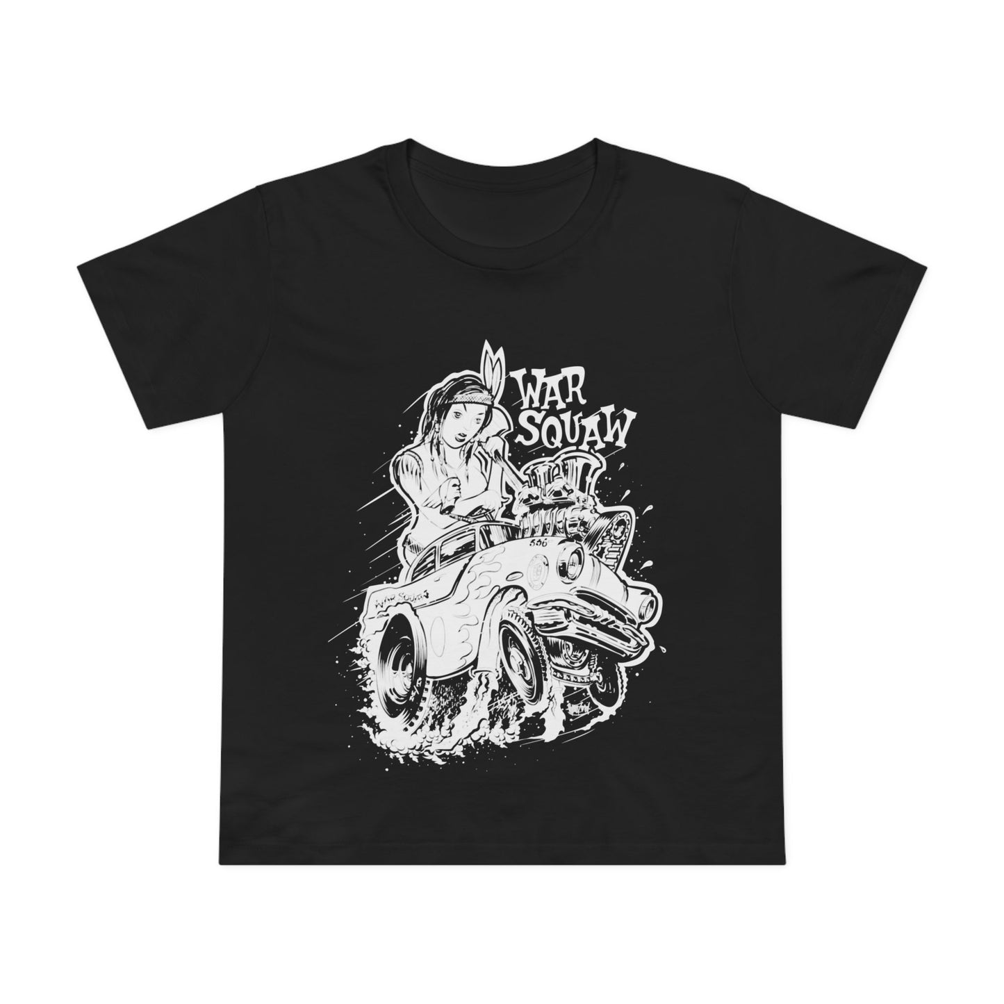 Warsquaw Black and White Women’s Maple Tee