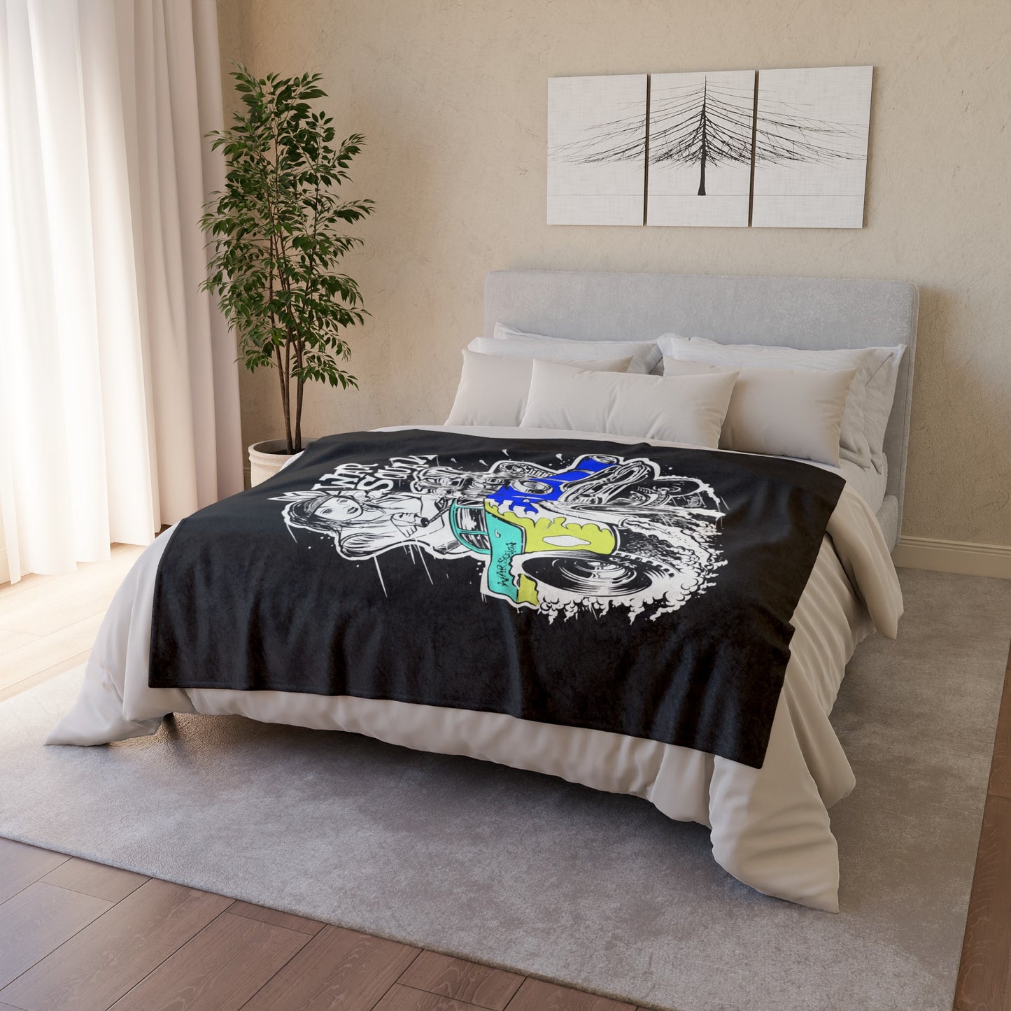 War Squaw Soft Polyester Blanket